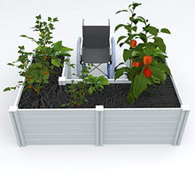Vita 4' x 6' Independence Wheelchair Accessible Garden Bed White