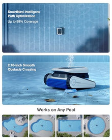 ECOVACS Ultramarine P1 Cordless Robotic Pool Cleaner, 180-Min Runtime