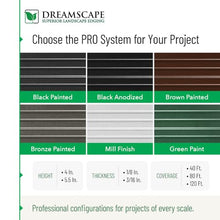 Dreamscape PRO Aluminum Landscape 40' Edging Kit, 5 Strips
