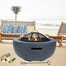 Backyard Patio Garden Fireplace BBQ Grill Firepit Bowl Outdoor Fire Pit Table Outdoor Heaters & Fire Pits with Grill Grate