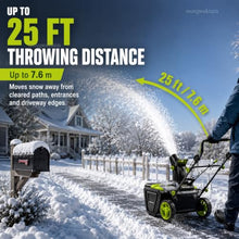 Electric Snow Shovel, Cordless Snow Blower with LED and 2 Battery