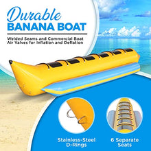 SereneLife Inflatable Floating Banana Boat Yellow
