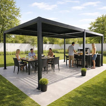 Kozyard Outdoor Louvered Pergola 12' x 20' Sun Shade Aluminum Patio Shelter