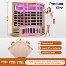 OUTEXER Sauna Corner Saunas for 4-5 Person 240V Indoor Canadian Hemlock