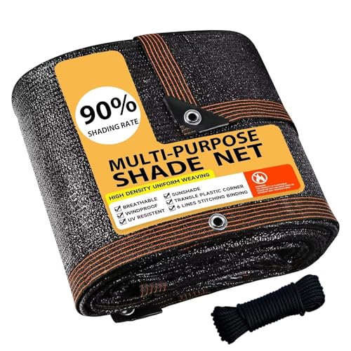 PIPRE 90% Sun Shade Cloth with Grommets, 17x54 FT Pergola Shade Cover, Mesh Tarp Sun Screen for Patio, Outdoor, Garden, Backyard