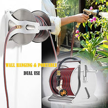 Portable Garden Hose Reels,Wall Mount Hose Reels Cart,Water Hose Storage,Heavy Duty,for Outdoor, 131ft/40m