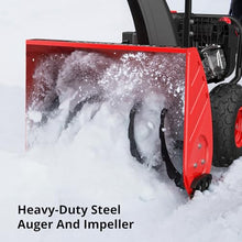 PowerSmart Gas Snow Blower, 24-Inch Self-Propelled 208cc B&S Engine, 120V Electric Start, 13-Inch Snow Tires, Handle Warmer, 2-Stage Snow Blowers with LED Lights