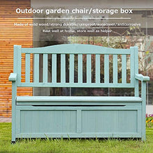 JIIPOREGJ Terrace Park Benches Outdoor Storage Bench, Weatherproof Solid Wood Bench, Double Courtyard Bench with Backrest and Armrests, for Storing Gardening Tools/Outdoor Supplies