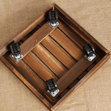 QUANGJN Pcs Plants Saucers Solid Wood Flower Pot Tray with Wheels Mobile Flower Pot Base Roller Tray Rack Fish Tank Rack Plant Pot Saucers,