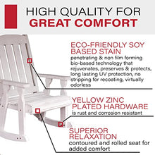 Amish Heavy Duty 600 Lb Mission Pressure Treated Rocking Chair (Semi-Solid White Stain)