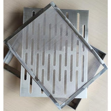 ZGFUSVFD Outdoor Drain Cover Stainless Steel Drain Grate and Frame, Heavy Duty Channel Grate Sewer Cover, Grate Plate Grid Rainwater Grate Well Cover, Garden Drain Strainers Garage Sewer Gr