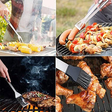 20-Pack BBQ Grill Accessories Tool Set,Flat Top Griddle Accessories Kit, Stainless Steel BBQ Kit with Oxford Cloth Box for Camping/Kitchen, BBQ Utensils