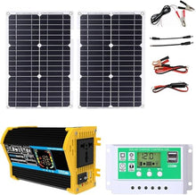 JYYEUTVCJ 6000W Off-Grid Solar Panel Kit with 50A Charge Controller for RVs, Boats, and Emergency Power Backup(Black)