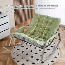 Double Comfortable Soft Cushion Bedroom Rocking Chair, Breathable Living Room Rocking Chair, Modern Lounge Chair for Balcony, Zero Gravity Chairs with Side Pockets Armrests, Ergonomic Chairs