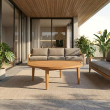 Outdoor Escape Brown Teak Wood Outdoor Coffee Table with Durable Construction, Modern Design, 43.5 Inches Square, 1-Hour Thick Table Top
