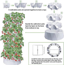 ZXSYYDS Vertical Hydroponic Indoor Growing System, Hydroponic Tower Growing Sytem, Garden Tower Hydroponic Growing Kit for Indoor Gardening, Fruits and Vegetables,10floors