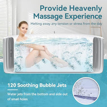 Glonerle 2-4 Person Inflatable Hot Tub, Round Portable Blow up Hot Tub, Leak-Proof PVC Outdoor Spa with 120 Air Jets, Insulated Cover & Heater Pump, 71” X 71” X 25”
