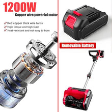 PioMue Battery Snow Blower,Portable Electric Snowplow and Shovel, Cordless Snowplow with Adjustable Handle for Patio, Playground and Farm 1*Battery