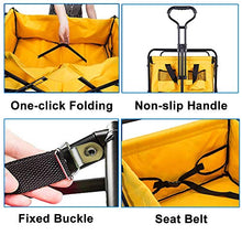 Camping cart, Garden Transport Trolley Folding Camping with Lining4-Wheel