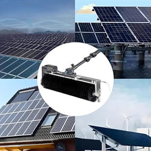 NYTFHMS Solar Panel Cleaning Roller Brush with 25Ft Telescopic Pole, Handheld Photovoltaic Cleaner for Solar Power Station Maintenance,-DualUse(7.5m)