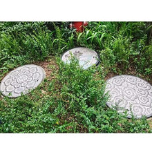Etlegor Manhole Cover and Frame 31.5", Chinese Retro Art Manhole Cover FRP Recessed Solid Top Cover with Base Heavy Duty Metal Inspection for Yard, Septic Tank Lid(#1)