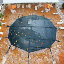 CHZDPP 12/18/24/30/36/40ft Round Pool Safety Cover for In-Ground Swimming Pools Customizable Winter Pool Safety Covers with Anchors for Concrete, Reinforced Edges & Triple Stitched(37.5ft/1143cm)