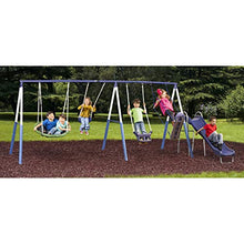 XDP RECREATION Surf N Swing 5 Station Kids Play Set Green Super Disc Swing