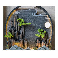 Xilin-872 Garden Fountain Yard Entrance Garden Decoration, Corner Landscape, Large Creative Rock Landscape Water Curtain, Waterfall Wall Outdoor Fountains