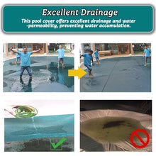HAIXHX Round Pool Safety Cover for Wood Deck, Heavy Duty Winter Inground Swimming Pools Covers, 8 10 12 14 15 18 21 24 28 30 32 Foot Home Pool Protector Covering(Green,27 Foot)