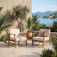 Seeheool Perla Club Chairs Set of 2, Cream