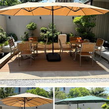 GY8PKVWKWQ Table Market Umbrella,Patio Umbrella,sunshade,Waterproof,Hand Crank,Excluding Base,quadrate,1pcs,for Garden, Deck, Backyard, Pool, Turquoise(Off white)