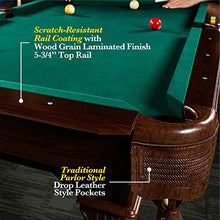 Barrington Billiards Pool Table Set Green/Dark Wood Grain