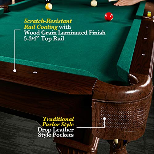 Barrington Billiards Pool Table Set Green/Dark Wood Grain