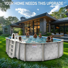 Shop Square 12’x24’ Oval Above Ground Steel Wall Pool Silver
