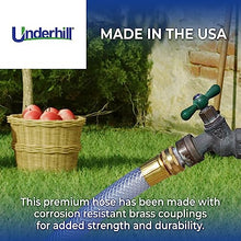 Underhill UltraMax Commercial Garden Water Hose 100 ft, Flexible, Anti-Kink, Non-Conductive, 600 psi, H75-100C, 3/4 Inch x 100 ft, Clear