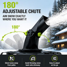 22" Electric Snow Sweeper, Hand Push Rechargeable Snow Removal Machine 2batteries