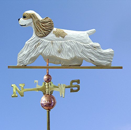 American Cocker Spaniel Hand Carved & Painted Weathervane Brown Parti 22 Inch