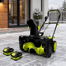 QIUNAOZI Battery Snow Blower, Snow Throwing Distance 7.6m Front, 4.5m Side