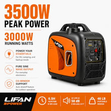 LIFAN 3500W Compact Gas Inverter Generator for RV Camping