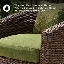 Signature Design by Ashley Outdoor Swivel Lounge Chair, Green & Dark Brown