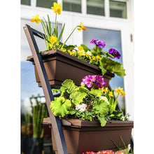 FYorbitH Flower Stand Flower Pots, 4-Ft Raised Garden Bed - Vertical Garden Freestanding Elevated Planters 4 Container Boxes, Flower Pots Plant Shelf(Brown)