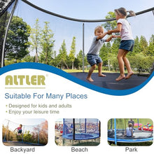 ALTLER 14FT Outdoor Trampoline with Enclosure Net Black