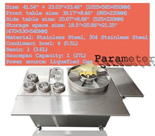 INSUPERMAI LPG Cooking Cart with Storage Cabinet, 9 Separate Areas of 27L Large Saucepan, 4 Bowls, 1 Large Basin, Stainless Steel Outdoor Kitchen Island with Foldable Countertops