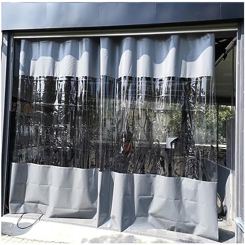 GJZDPMY Outdoor Clear Waterproof Gazebo Tarpaulin Side Panels with Eyelets Transparent Tarp Curtains for Pergola Porch Patio Carport Canopy 5x4m/16.4 * 13.1ft