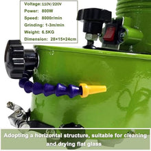 SAIYERUS Portable Small Glass Edger w/8 Diamond Wheels, Electric Glass Edging Machine, DIY Diamond Glass Art Corner Grinding Edging Machine, Polish Edge Machine for Plane, Curve, Rounded Corner