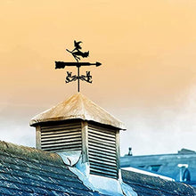 Witch Metal Weather Vane Vintage Weathervane Hollow Wind Direction Indicator for Outdoor Garden Roof Paddock Decoration Wind Vane (Style 5) (Style 1)