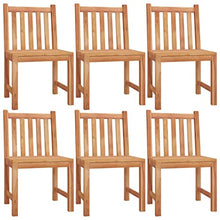 LKJVFCPW 7-Piece Outdoor Dining Set, Solid Teak Wood Patio Table and 6 Chairs, Weather-Resistant Garden Furniture for Backyard, Deck, and Indoor Dining