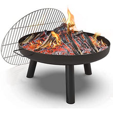 Fire Pit Table Top with 2 in 1 Round Shape Heating Portable Fire Pit Outdoor Folding Firepit Fireplace Heat Bowl Fire Pit Patio Garden Heater Outdoor BBQ Camping