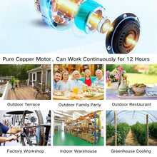 KUYBTU Outdoor Mist Fanindustrial Outdoor Misting Fan, Patio Portable Floor Misting Fans, 6400 Cfm with 42L Tank, 4 Casters, Cooling Floor Fan 3-Speed for Backyards, Patios and -65cm/26in