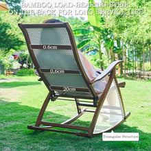 Rattan Rocking, Wide Armrests Anti Tip Design for Garden Porch Balcony Leisure Use(Yellow,113 * 95 * 59cm)